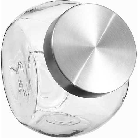 Barattolo per caramelle in vetro con coperchio in acciaio inox 650ml - 5five