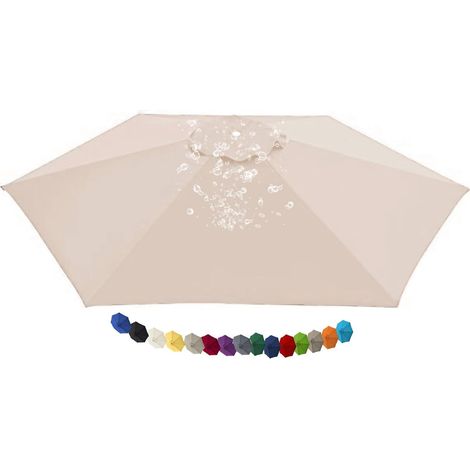 Tissu de Remplacement pour Parasol Déporté Toile de Rechange pour Parasol, Bâche de Remplacement pour Parasol Déporté, pour Terrasse Jardin Piscine(N11,11.5 FT 350cm 8 Ribs)