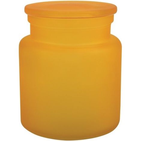 Boite à cotons Verre YOKO Misty Jaune Spirella