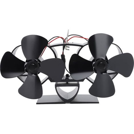 Ventilateur Poele à Bois, 8 Pales Ventilateur de Poele, Écologique Ventilateur Poele, Energie Thermique Ventilateur Cheminée, Silencieux Ventilateur Pour Poele a Bois, Ventilateur Poele à Gran (1/5)