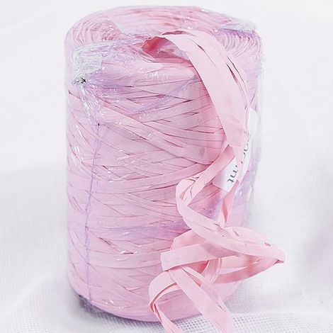 Bobine de raphia en PVC rose, 200 m (lot de 3)