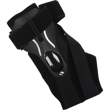 Attelle de cheville anti-fissures, sangle réglable, respirante et hypoallergénique, stabilisatrice de pied, protection de cheville, noire, taille M (1/5)