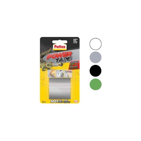 PATTEX NASTRO ADESIVO POWER TAPE- - mm.50h. in rotoli da mt.5 colore grigio - 4 blister HENKEL