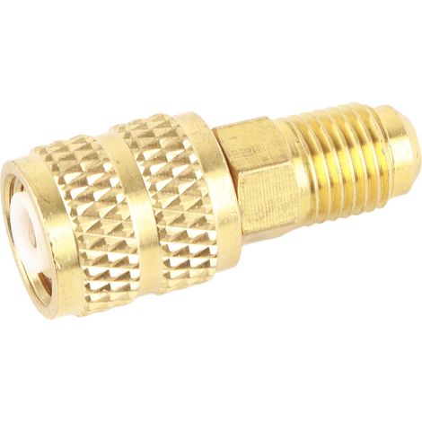 Adaptateur R410A pour climatiseur, 1/4 pouce mâle SAE vers 5/16 pouce femelle SAE, connecteur de tuyau de climatisation R410A, adaptateur pour tuyau de pompe, coupleur (1/5)