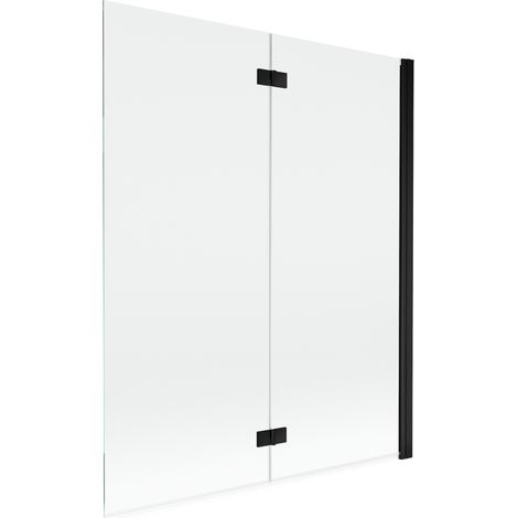 Mexen Mist Duschwand 2-flügelig rechts 140 x 150 cm, transparent, schwarz - 8A9-140-002-70-00-P (1/5)