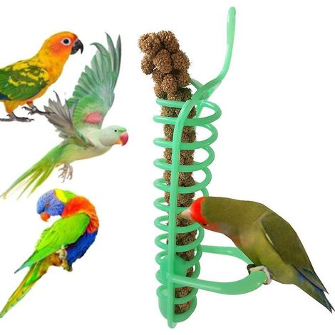 JOORRTPerroquet mangeoire panier fruits légumes plastique alimentation perche (1/4)