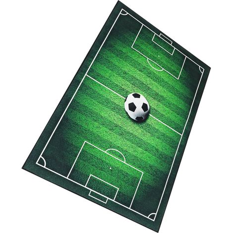 Tapis de Sol Football 60x90 Cm Antidérapant Paillasson Décoratif Intérieur Tapis de Terrain de Football Thème Sportif pour Chambre Garçon et Filles et Entrée (1/5)