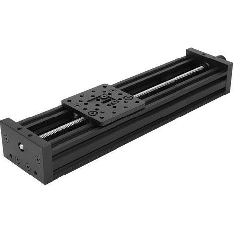 Table coulissante linéaire à vis, alliage d'aluminium, pour imprimante 3D et machine de gravure, plomb 2 mm, noir/argent, 350 mm (1/5)