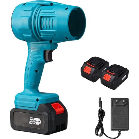 Souffleur Turbojet, souffleur de feuilles sans fil, dépoussiéreur à air comprimé avec 1 batterie et chargeur pour le nettoyage de terrasse et le camping - AquaForge (1/5)