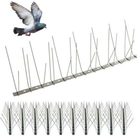 Filet anti-pigeons flexible de 5 m – pointes acérées en acier inoxydable, résistant à la rouille, fabriqué en France (1/5)