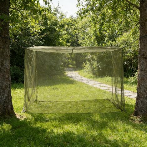 Zanzariera quadrata da esterno, non richiede installazione, portatile, ideale per campeggio, escursioni, amache da giardino e altri luoghi. (1/5)