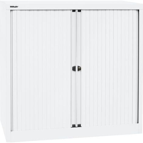 BISLEY, Armoire à rideaux Euro, largeur 1000 mm, 2 tablettes,