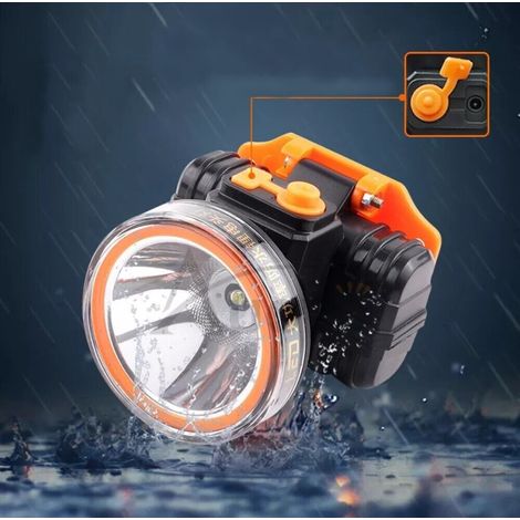 Torcia frontale a led ricaricabile subacquea waterproof immersioni 50mt AB-Z990 (1/5)
