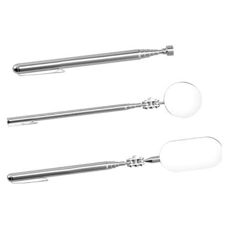 Miroir télescopique, ensemble d'inspection automobile, outil télescopique portable de 11 cm, design ergonomique, longueur réglable, outils pour la mécanique et l'entretien, usage personnel - (1/5)