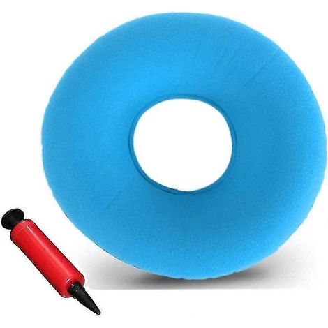 Coussin de siège gonflable en forme d'anneau, oreiller orthopédique pour soulager les douleurs hémorroïdaires, gonflable