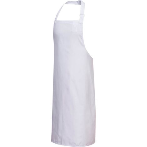 Polyester-Baumwoll-Schürze mit Latz - Weiß - Portwest