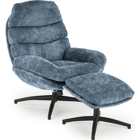 Sillón Houston 1883, Azul, 100x80x90cm, Tapiz, Patas: Metal, 0 (1/5)