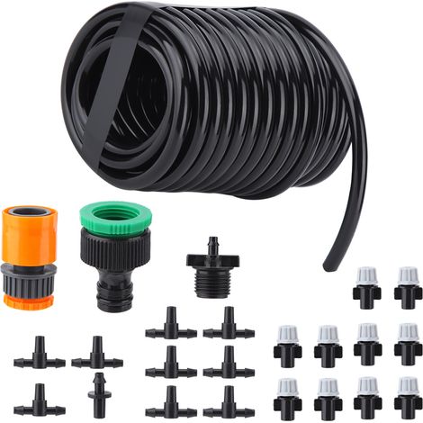 10 m DIY Rasensprenger-Bewässerungsset mit automatischer Wasserversorgung für Pflanzen und Garten (1/5)