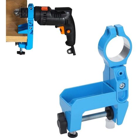 Colonne De Support Pour Perceuse, 360° Rotatif Support De Perceuse électrique, Support Perceuse Support De Perçage Avec Col Serrage 43mm, Support D'outils Pour électrique Perceuse, Meuleuse, Visseuse (1/4)