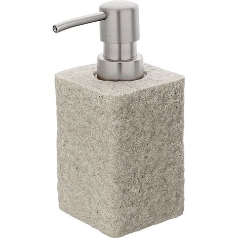 Dispenser Sapone In Resina Beige Capacita 280 Ml Effetto Pietra (1/3)