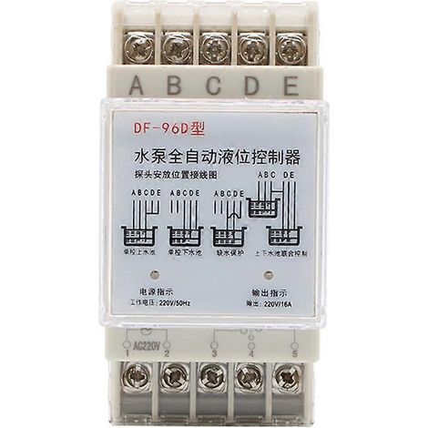Contrôleur de niveau d'eau automatique DF-96D pour pompe de citerne, interrupteur de liquide automatique, relais 220 V (1/4)
