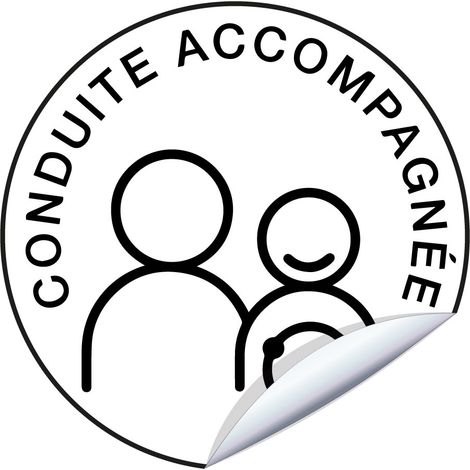 Disque conduite accompagnée - Standard Ø 150mm adhésif - 3340785 (1/2)