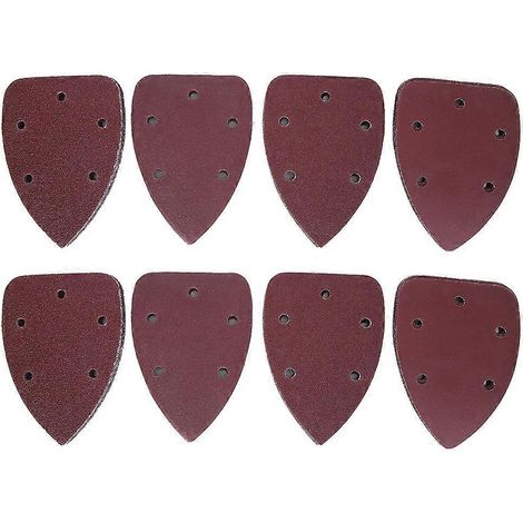 40-teiliges Set dreieckiger Schleifpapiere mit samtiger Rückseite, 5 Löcher, 140 x 90 mm