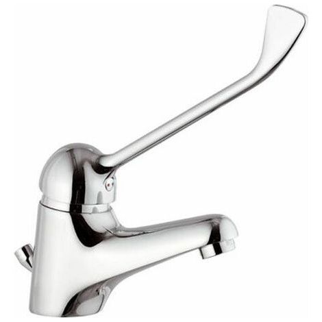 Rubinetto miscelatore monocomando lavabo leva clinica gomito locali pubblici (1/2)