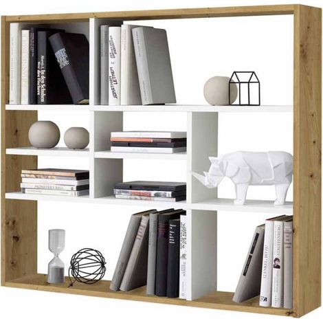 Étagère Murale Design "Liloun" 90cm Beige & Blanc (1/2)