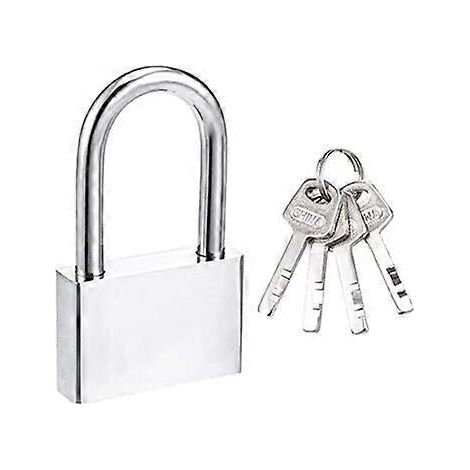 cadenas Lamondre 4 mm à 4 clés, boîtier en acier trempé, anse longue de 7 mm de diamètre, cadenas d'extérieur pour casier, garage, clôture, jardin (1/5)