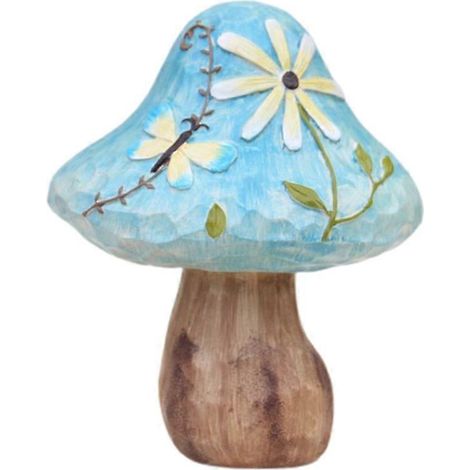 Résine Champignon Figurine Décorative Ornement Artisanat Modèle Fournitures (1/4)