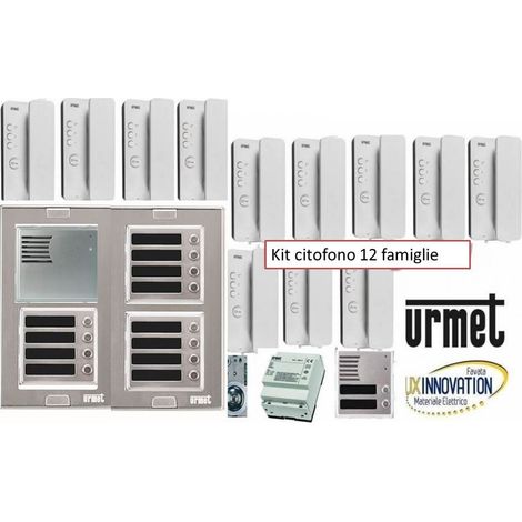 Kit citofonico 12 famiglie urmet dodici appartamenti