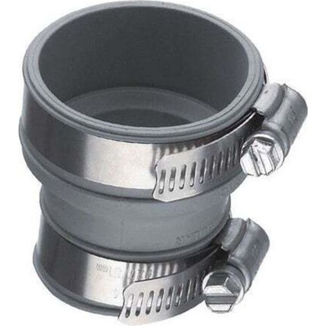Manchon PVC à compression femelle/femelle D40/32 – Raccordement facile pour tuyaux désaxés – Conception souple pour espaces confinés (1/4)