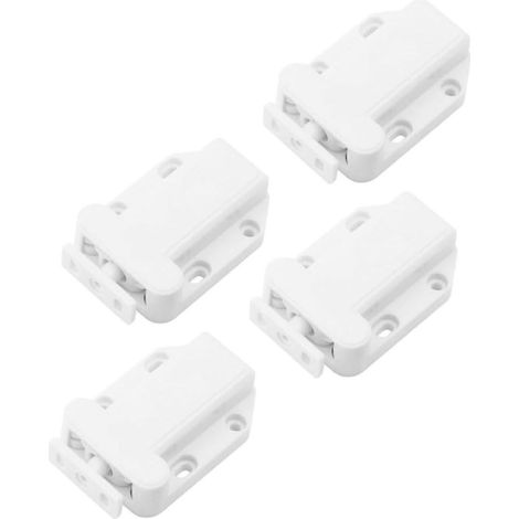Lot de 6 loquets à pousser avec vis, fermeture magnétique pour porte, ouverture tactile sans poignée, serrure à ressort, quincaillerie de meuble, 180 caractères max (1/5)