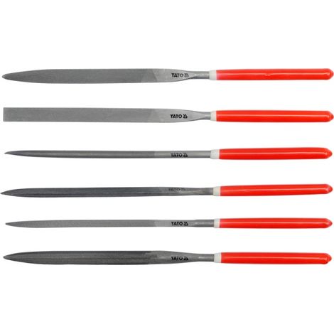 YATO, modelo YT-6161, Lima y escofina, Set de limas, ideal para trabajos de desbaste y acabado en metal y madera, herramienta profesional de alta resistencia