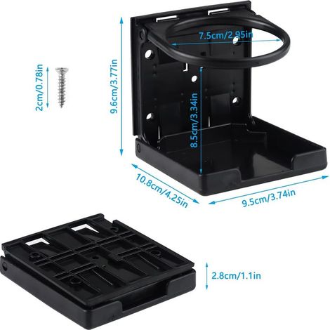 Lot de 2 porte-gobelets de voiture, porte-gobelets pliables, porte-bouteilles réglable, porte-gobelets à café (1/4)