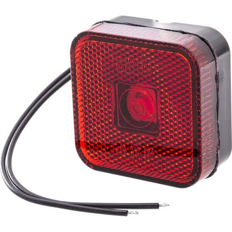 Faro di posizione a LED, quadrato, 12/24V con cavo e staffa Kramp LA30139 (1/4)
