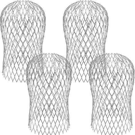 4x Filtres de Gouttière en Aluminium,Crapaudines pour Gouttière,Grille Protection Gouttière,Gardes de Gouttière en Métal pour Maison (1/5)