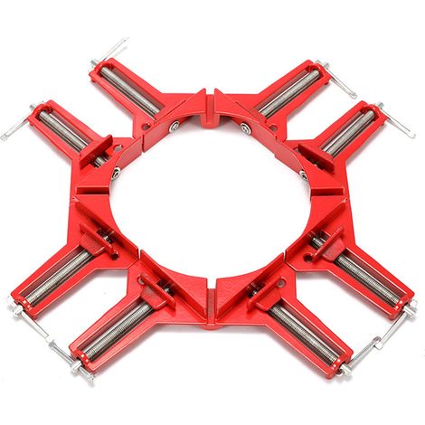 Lot de 4 pinces d'angle 90° en alliage d'aluminium pour fixation de cadre bois aquarium bricolage encadrement photo (1/5)