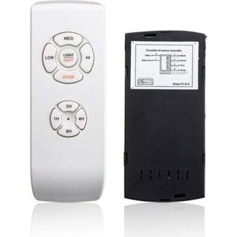 Pr Ersandy – 110V/220V Deckenventilator mit Fernbedienung – Lampenkompatibel – 30 m Reichweite – Weiß (1/5)