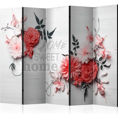 Paravent 5 Volets "Romantic House" 172x225cm (1/2)