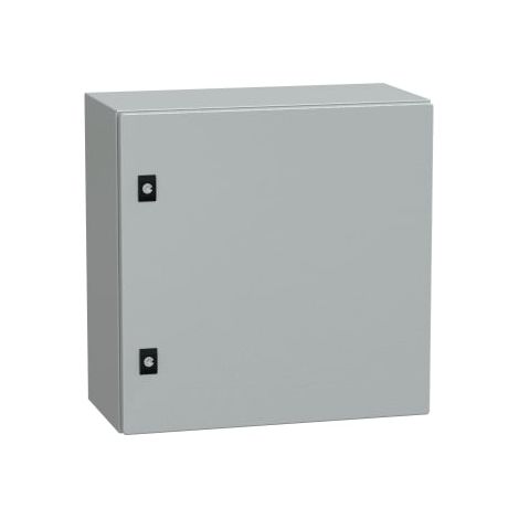 Spacial CRN – Cassetta in acciaio con piastra di montaggio – 500x500x250 + telaio pieno - NSYCRN55250P