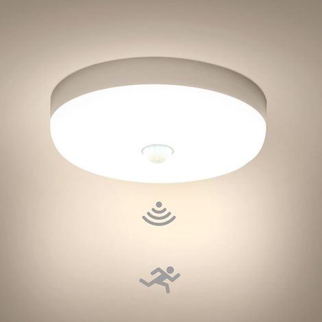 Plafonnier LED Detecteur de Mouvement 15W, Lampe Plafond avec Capteur Intérieur, IP56 Luminaire Plafonnier Automatique, pour Hublot, Couloir et Cave, 220V Motion Sensor Rond Ceiling Lights Indoor (1/5)