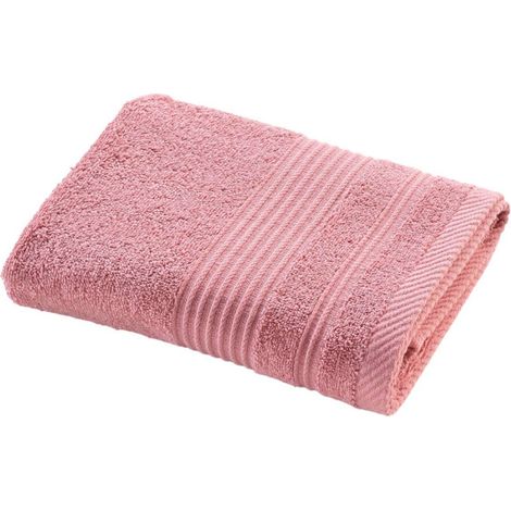 Serviette de Toilette "Tendresse" 50x90cm Bois de Rose (1/4)