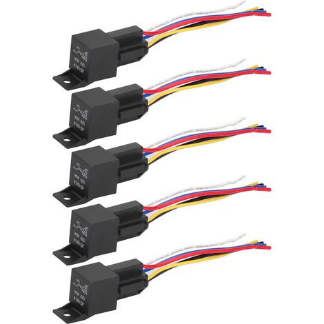 5 Stück Universal-Blinkerrelais-LED-Blinklichtsteuerung 12V 40A 5-Wege wasserdicht (1/5)
