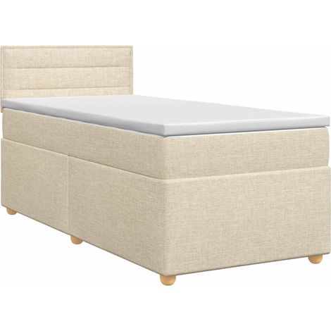 Maison Exclusive - Boxspringbett mit Matratze Creme 100 x 200 cm (1/5)