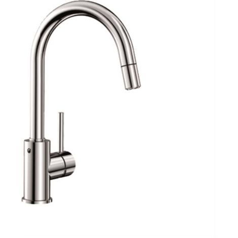 MIDA-S  - Embase Ø 35 mm - Bec haut orientable 360°- Douchette - H 32,7 cm - Chromé - BLANCO