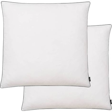 vidaXL Cuscini 2 pz in Mix di Piume 80x80 cm Bianco