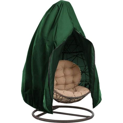 Patio Hanging Egg Chair Cover with Zipper, Waterproof Anti-Dust - Garden Furniture Cover- for Outdoor Wicker Swing Chair (190cmx115cm,vert) (1/5)