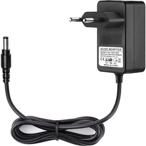 Bloc d'alimentation 24 V DC 1 A, prise EU 5,5 / 2,1 mm, 24 W, pour radio-réveil, bandes LED, modem, barre lumineuse, hub USB, commutateur, routeur / entrée 110 - 240 V AC (1/5)